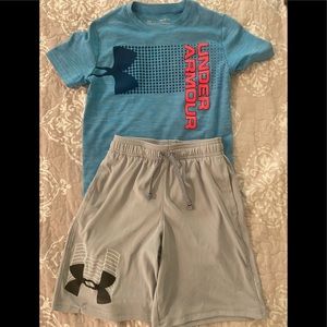 Under Armour Boys Size YSM (6) Shorts and Shirt